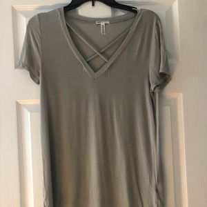 Pink super soft tunic length tee
